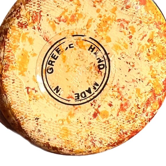 Greek Miniature Pottery Jug Woman Mythology Handle Hand Made in Greece 3" Brown - Picture 2 of 9